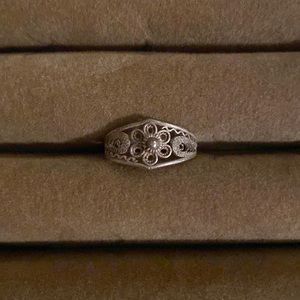 Croatian silver filagree ring